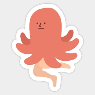 Octopus with Legs | Cute | Weird | High Quality | Gift | Minimalist Sticker